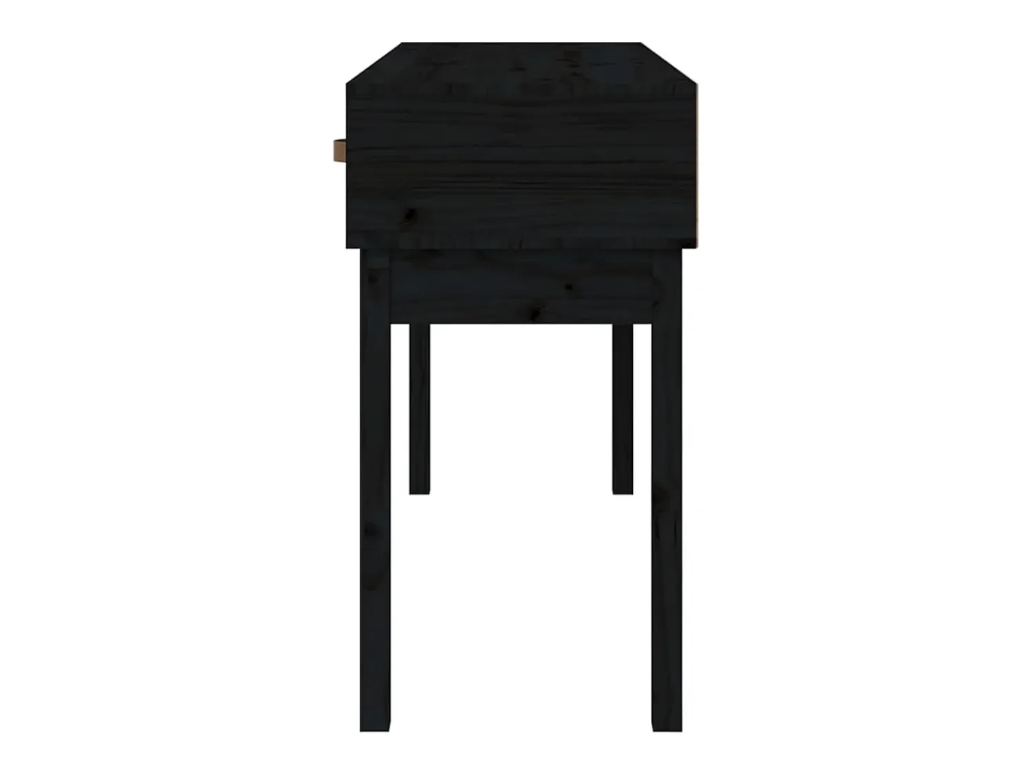 Consola*vidaxl Mesa consola 114x40x75 cm madeira de pinho maciça Preto