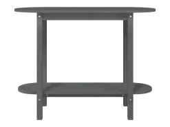 New Mesa consola 110x40x80 cm madeira de pinho maciça PT689732 Cinzento