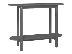 New Mesa consola 110x40x80 cm madeira de pinho maciça PT689732 Cinzento