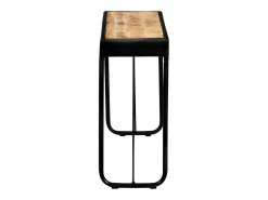 Consola|vidaxl Mesa consola 140x35x76 cm madeira de mangueira maciça áspera Natural claro