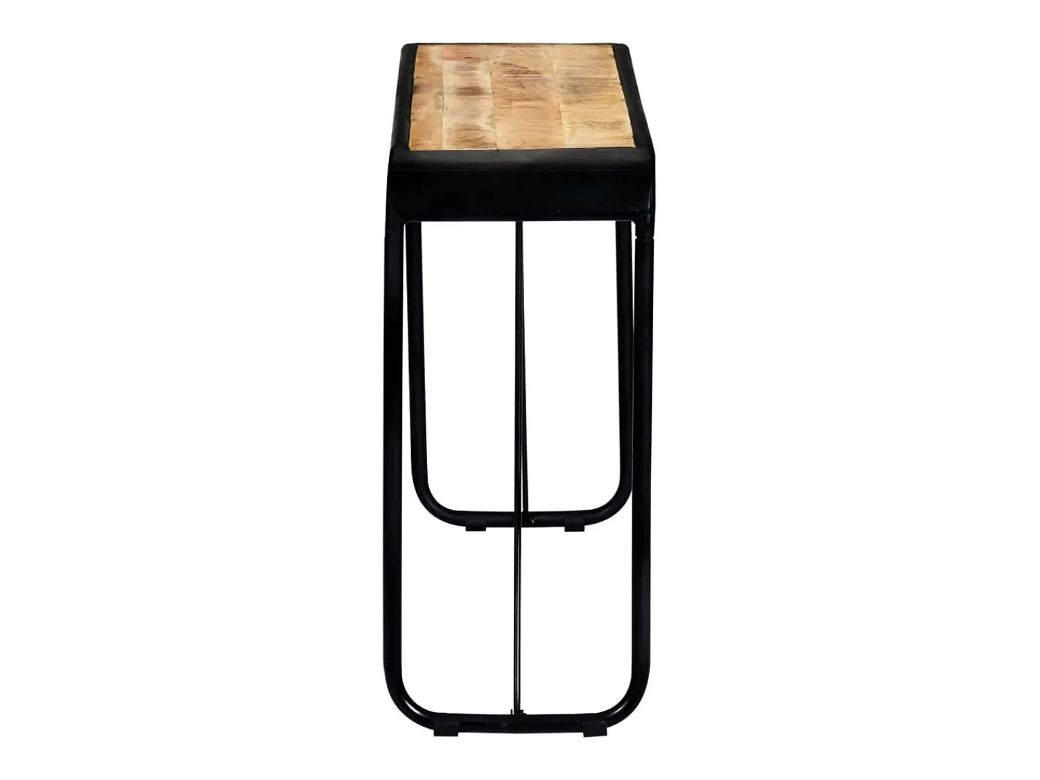 Consola|vidaxl Mesa consola 140x35x76 cm madeira de mangueira maciça áspera Natural claro