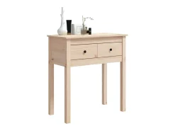Mesa consola 70x35x75 cm madeira de pinho maciço PT953049^ Consola