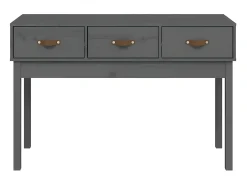 Consola| Mesa consola 114x40x75 cm madeira de pinho maciça PT897707 Cinzento
