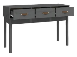 Consola| Mesa consola 114x40x75 cm madeira de pinho maciça PT897707 Cinzento