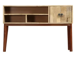Mesa consola 115x30x76 cm madeira de mangueira áspera maciça PT199346^ Consola