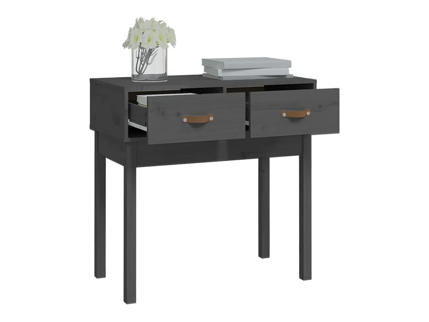vidaxl Mesa consola 76,5x40x75 cm madeira de pinho maciça^ Consola