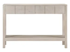Consola* Mesa consola 110x35x75 cm madeira de mangueira maciça PT645260 Branco