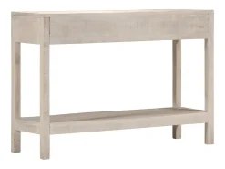 Consola* Mesa consola 110x35x75 cm madeira de mangueira maciça PT645260 Branco
