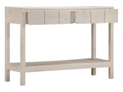 Consola* Mesa consola 110x35x75 cm madeira de mangueira maciça PT645260 Branco