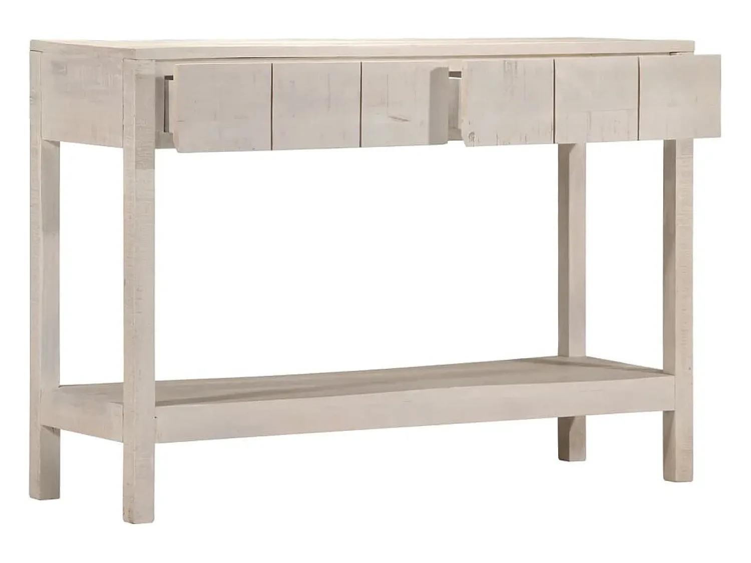 Consola* Mesa consola 110x35x75 cm madeira de mangueira maciça PT645260 Branco