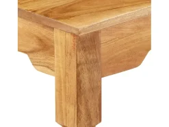 Discount vidaxl Mesa consola 100x40x76 cm madeira de acácia maciça Natural claro