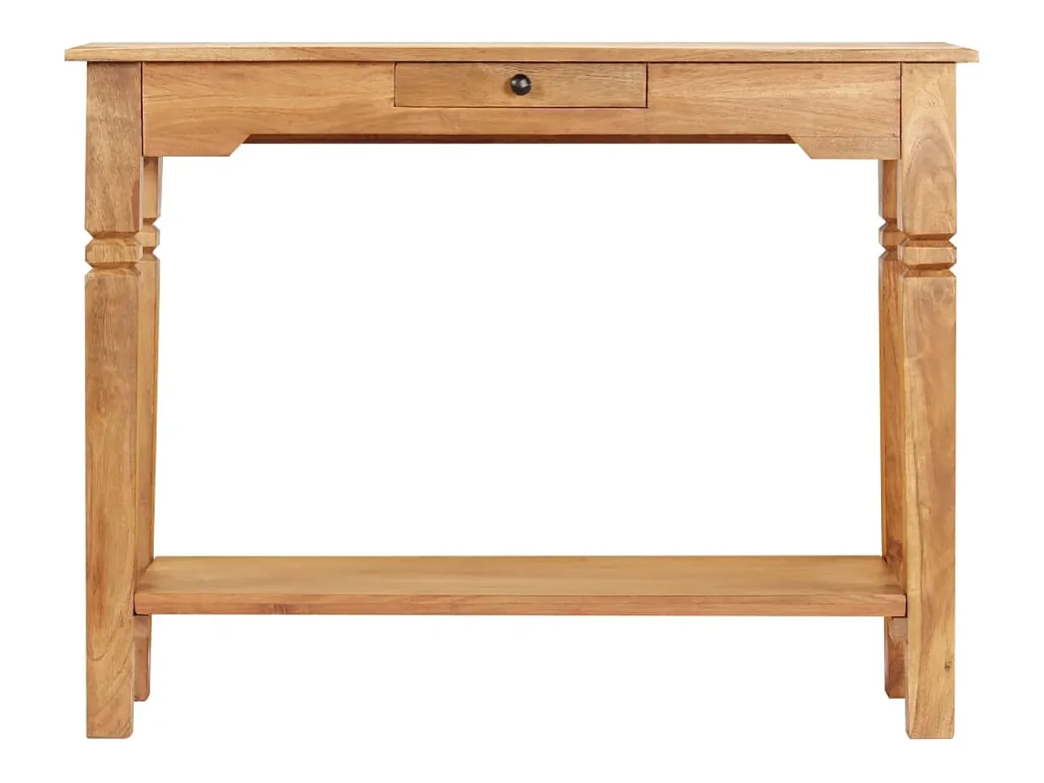 Discount vidaxl Mesa consola 100x40x76 cm madeira de acácia maciça Natural claro