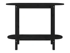 Consola* Mesa consola 110x40x80 cm madeira de pinho maciça PT309904 Preto