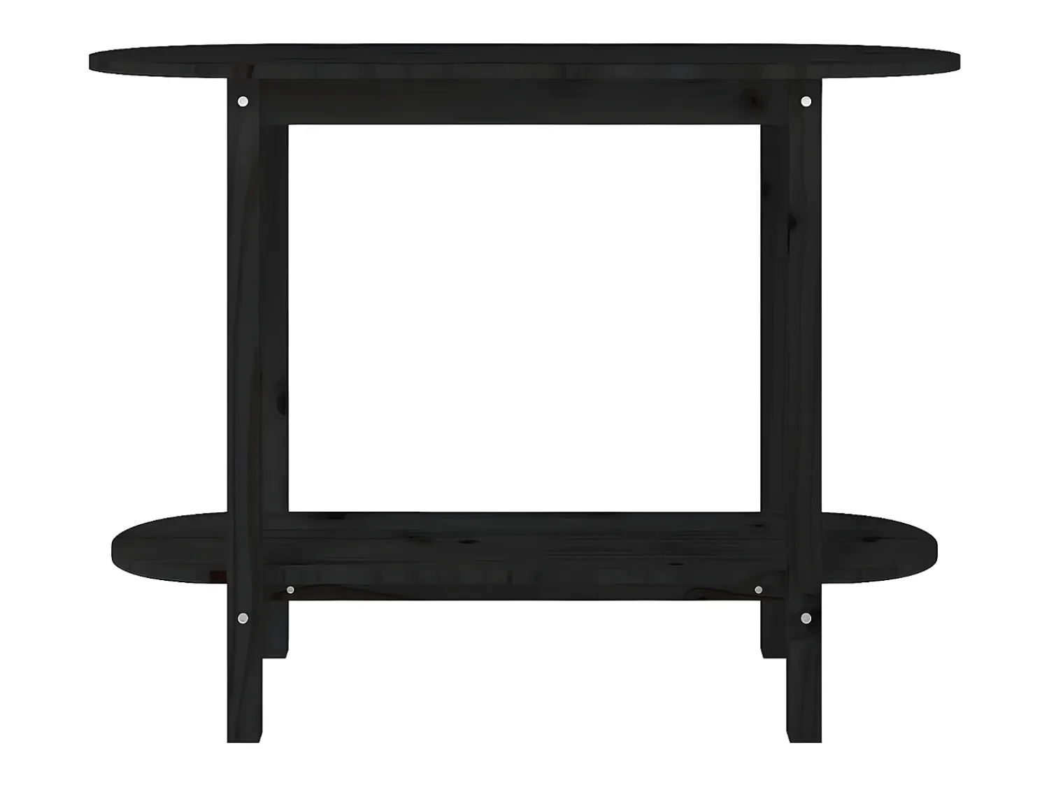 Consola* Mesa consola 110x40x80 cm madeira de pinho maciça PT309904 Preto