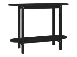 Consola* Mesa consola 110x40x80 cm madeira de pinho maciça PT309904 Preto