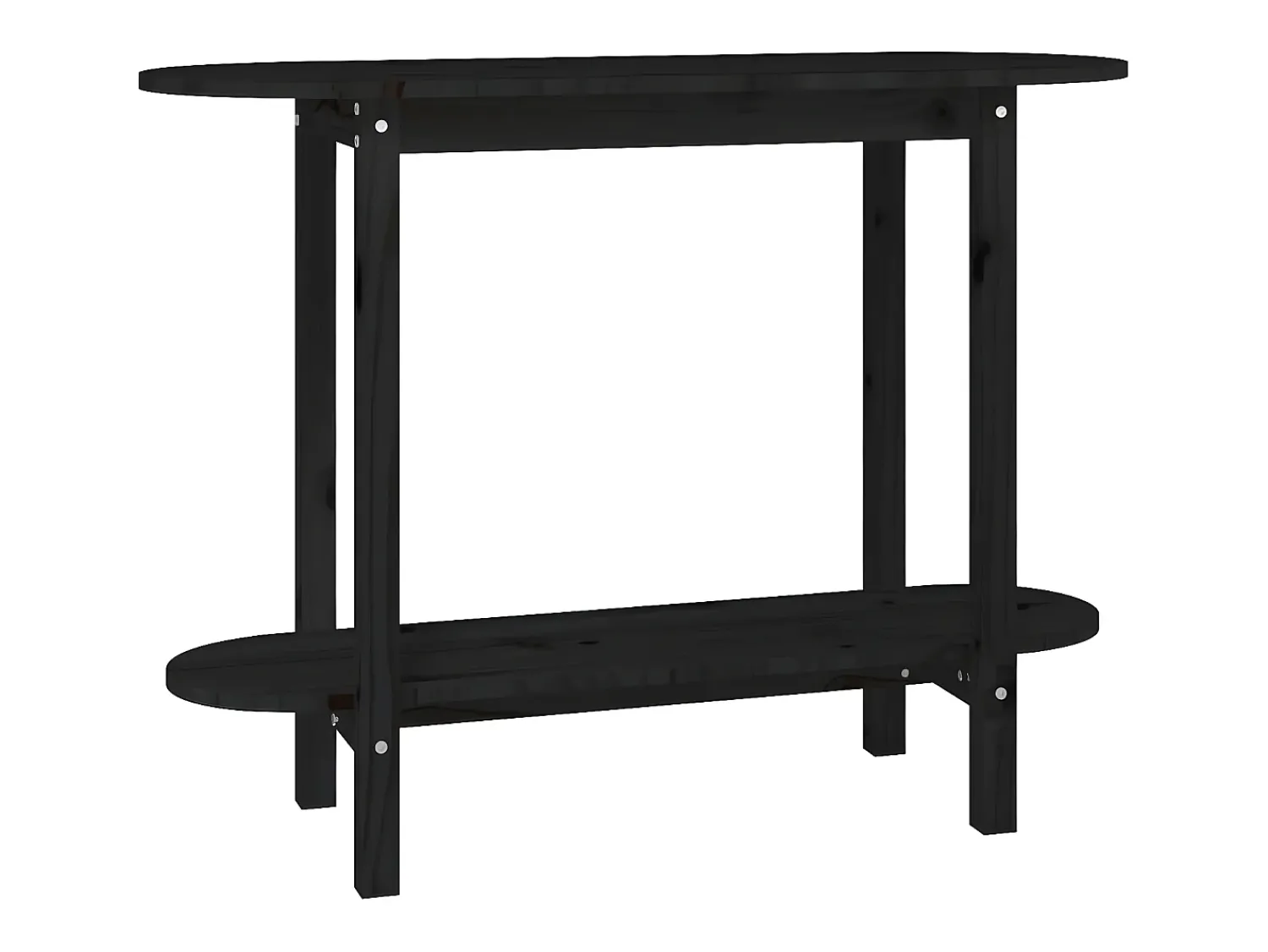 Consola* Mesa consola 110x40x80 cm madeira de pinho maciça PT309904 Preto