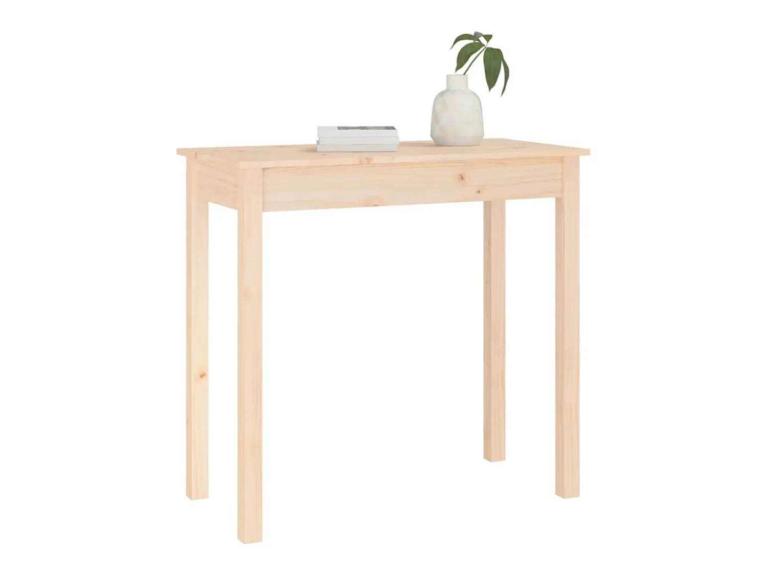 Consola|vidaxl Mesa consola 80x40x75 cm madeira de pinho maciça Natural claro