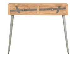 Consola*vidaxl Mesa consola 90x30x75 cm madeira de acácia maciça Natural claro