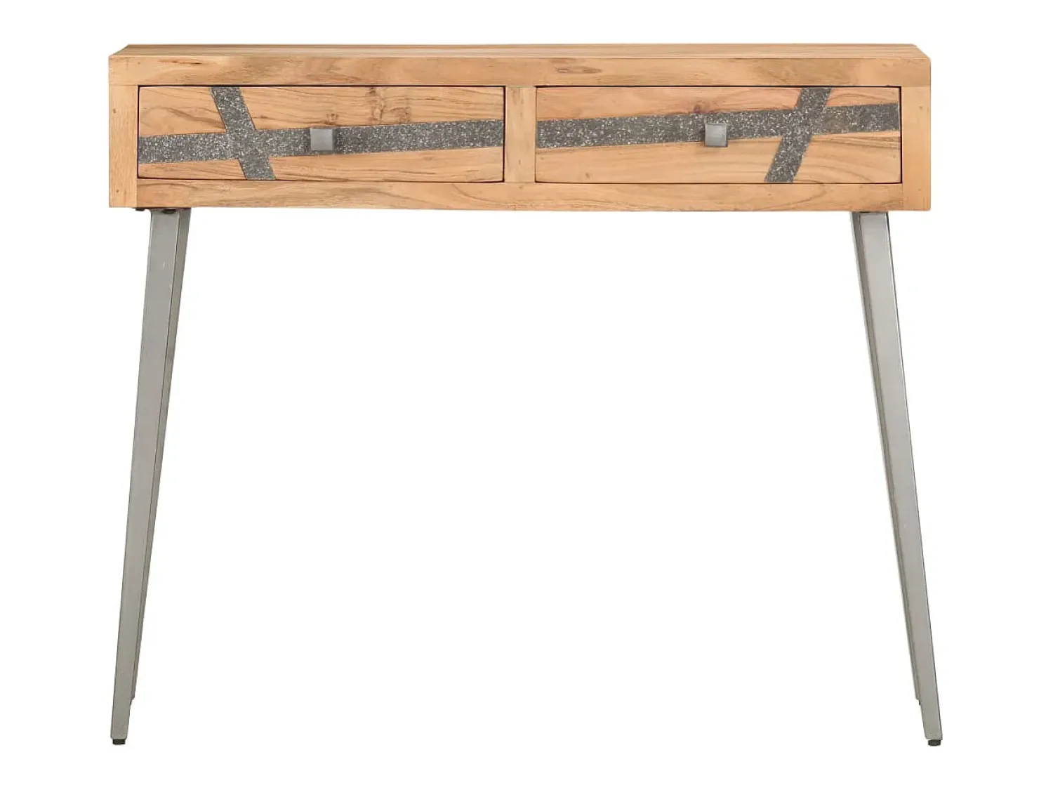Consola*vidaxl Mesa consola 90x30x75 cm madeira de acácia maciça Natural claro
