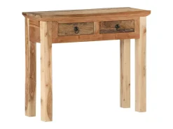 vidaxl Mesa consola 90,5x30x75 cm madeira acácia e recuperada maciças^ Consola