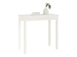 Clearance vidaxl Mesa consola 80x40x75 cm madeira de pinho maciça Branco