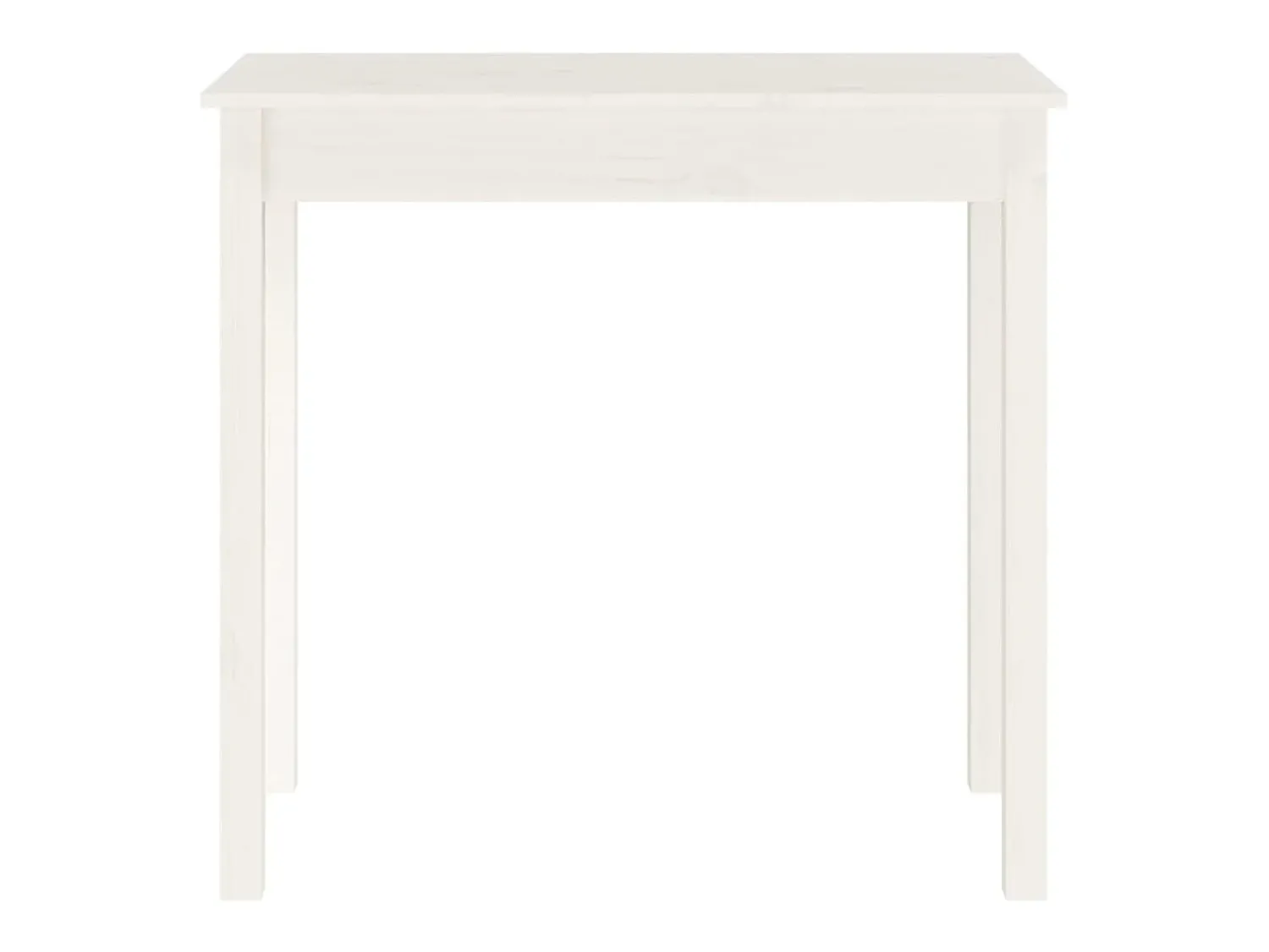 Clearance vidaxl Mesa consola 80x40x75 cm madeira de pinho maciça Branco