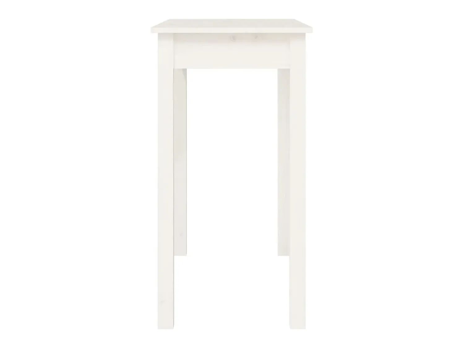 Clearance vidaxl Mesa consola 80x40x75 cm madeira de pinho maciça Branco