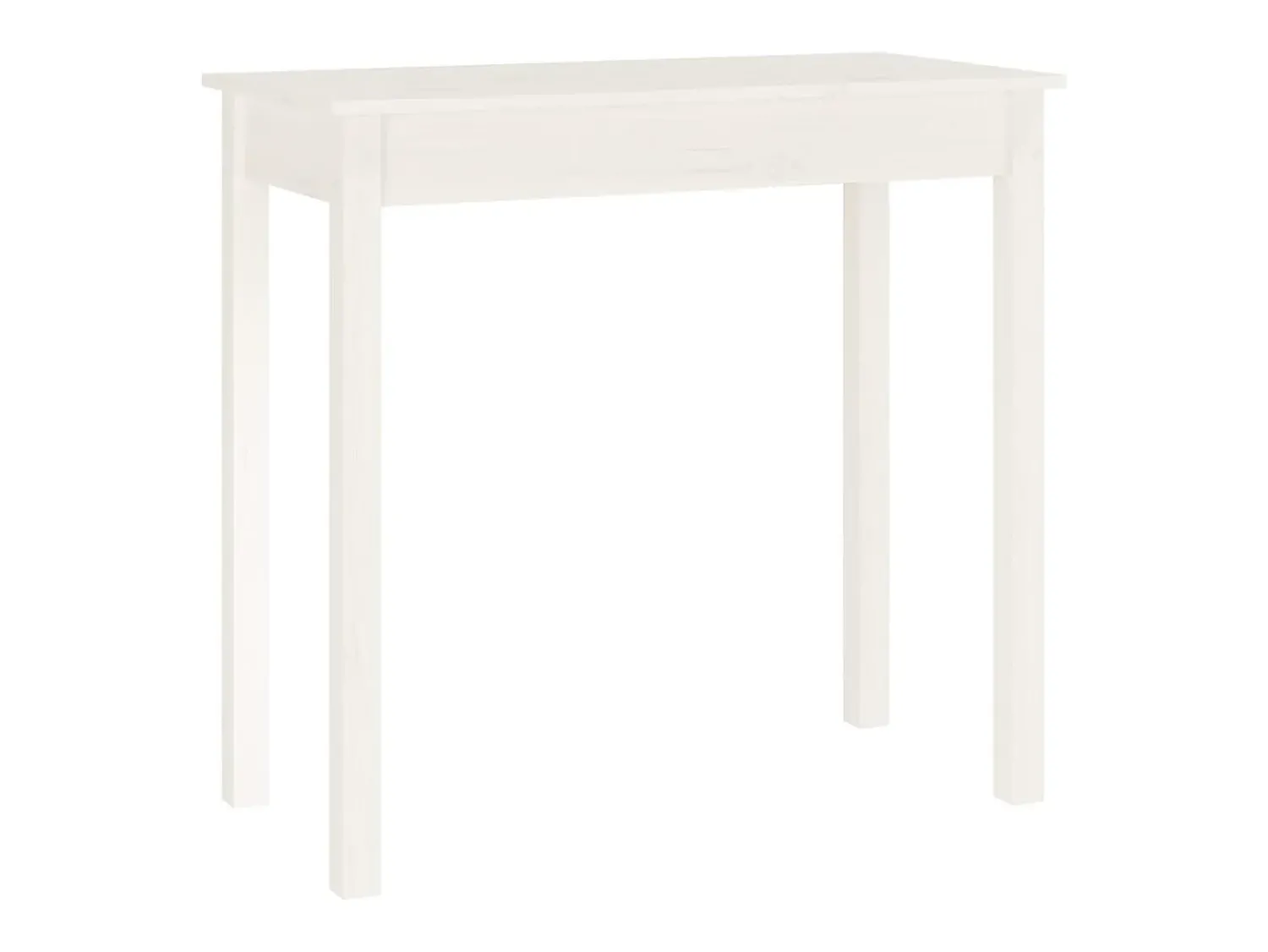 Clearance vidaxl Mesa consola 80x40x75 cm madeira de pinho maciça Branco