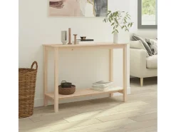 vidaxl Mesa consola 110x40x80 cm madeira de pinho maciço^ Consola