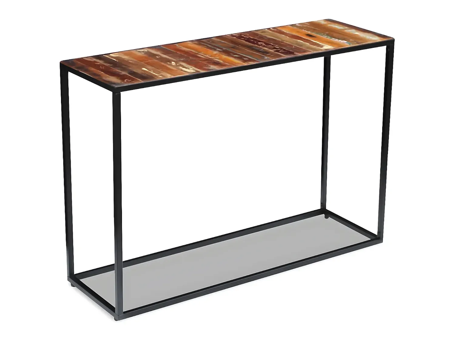 Consola| Mesa consola 110x35x76 cm madeira reciclada maciça PT912171 Multicor