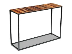 Consola| Mesa consola 110x35x76 cm madeira reciclada maciça PT912171 Multicor