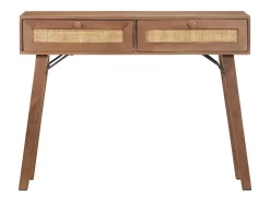 Consola| Mesa consola 100x35x76 cm madeira de mangueira maciça PT636254 Castanho