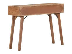 Consola| Mesa consola 100x35x76 cm madeira de mangueira maciça PT636254 Castanho