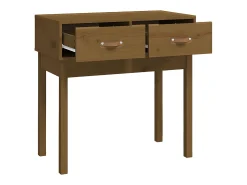 Mesa consola 76,5x40x75 cm madeira de pinho maciça mel PT440235^ Consola