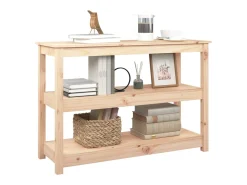 Consola*vidaxl Mesa consola 110x40x74 cm madeira de pinho maciço Natural claro
