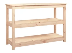 Consola*vidaxl Mesa consola 110x40x74 cm madeira de pinho maciço Natural claro