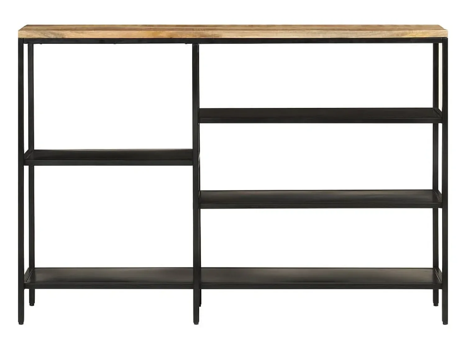 Consola| Mesa consola 110x30x75 cm madeira mangueira áspera maciça/ferro PT355123 Castanho