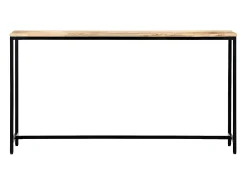 Hot Mesa consola 140x35x76 cm madeira de mangueira maciça áspera PT822772 Castanho
