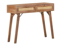 Consola|vidaxl Mesa consola 100x35x76 cm madeira de mangueira maciça Castanho