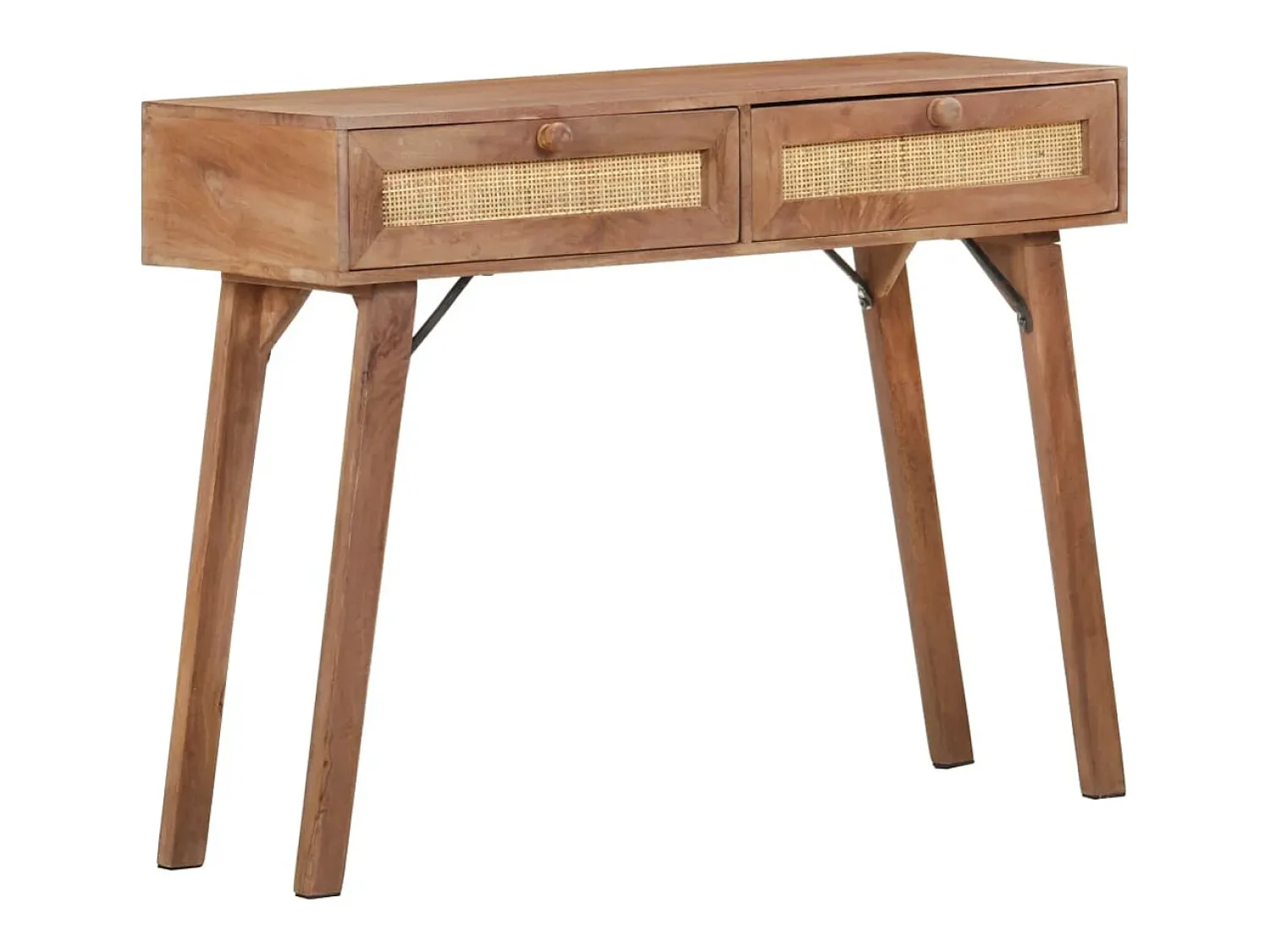 Consola|vidaxl Mesa consola 100x35x76 cm madeira de mangueira maciça Castanho