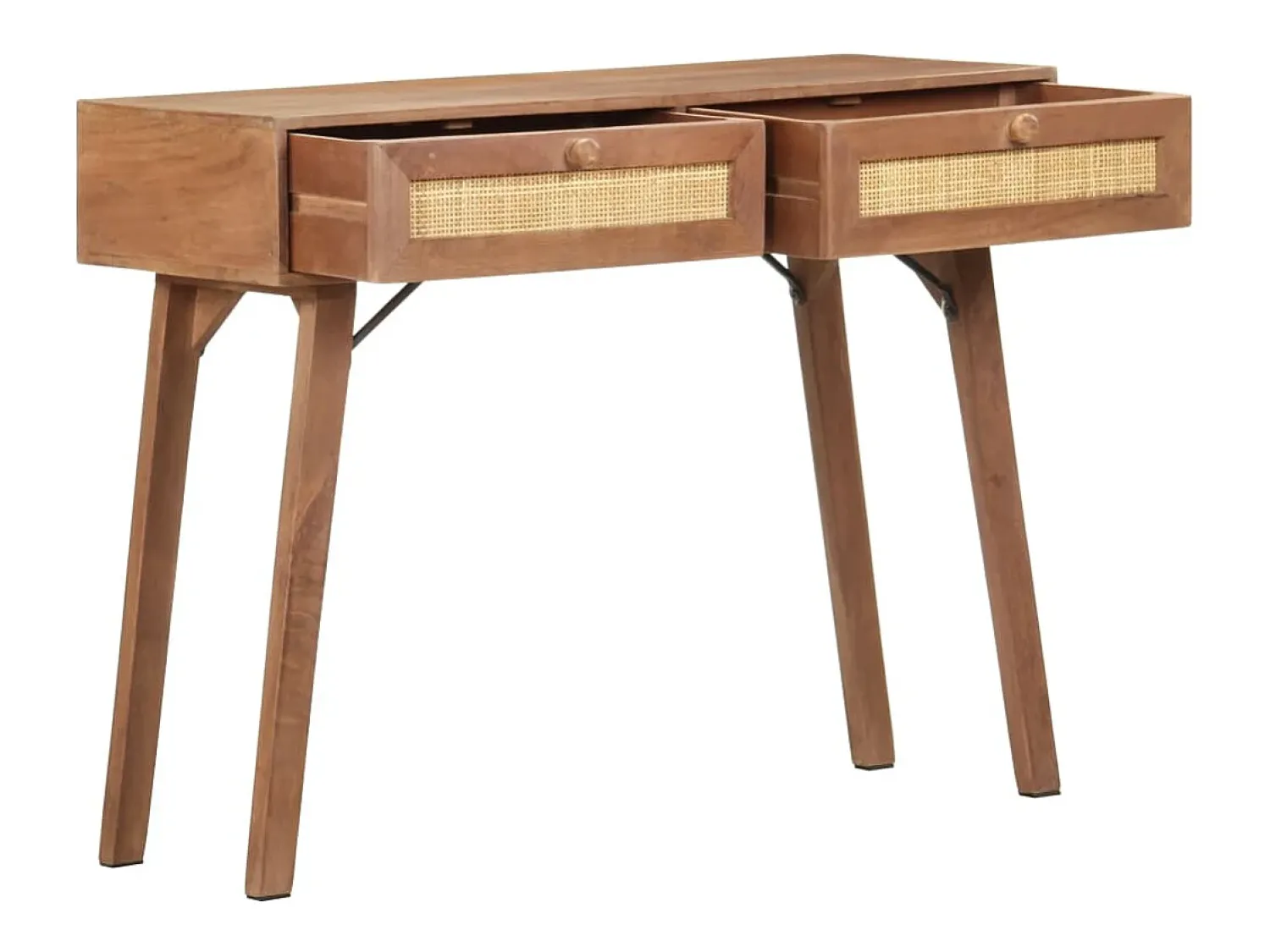 Consola|vidaxl Mesa consola 100x35x76 cm madeira de mangueira maciça Castanho