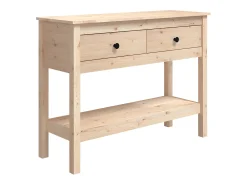 Clearance Mesa consola 100x35x75 cm madeira de pinho maciço PT102984 Castanho