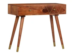 Consola*vidaxl Mesa consola 90x35x76 cm madeira de acácia maciça Natural claro
