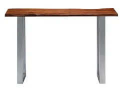 Consola| Mesa consola 115x35x76 cm madeira de acácia maciça e ferro PT699890 Castanho