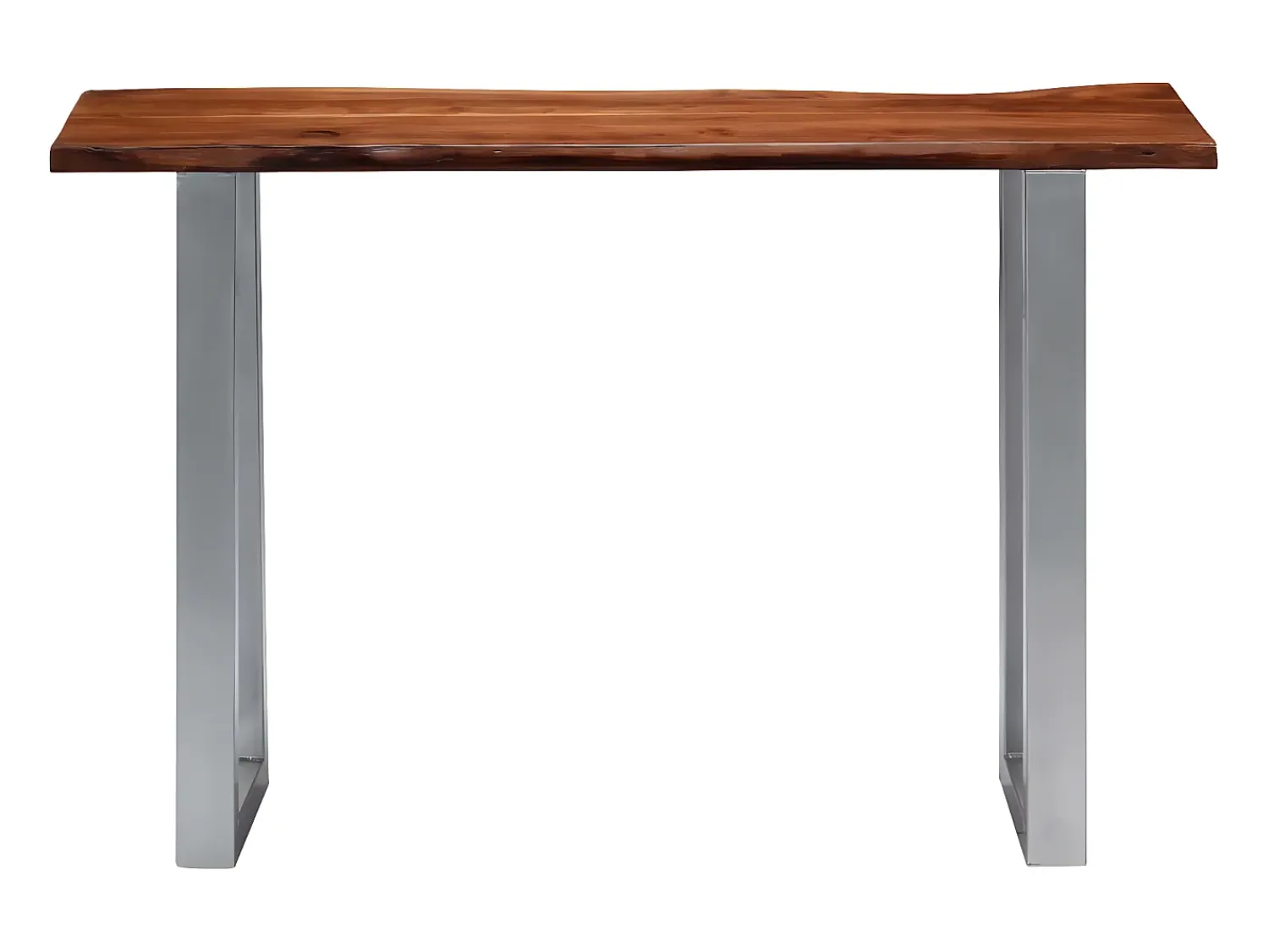 Consola| Mesa consola 115x35x76 cm madeira de acácia maciça e ferro PT699890 Castanho