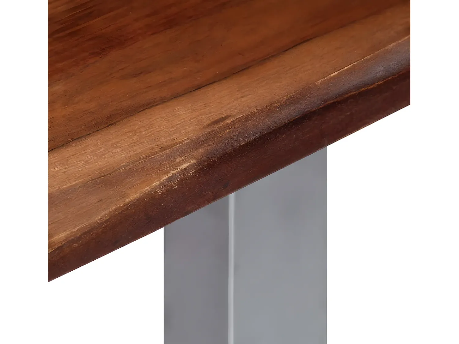 Consola| Mesa consola 115x35x76 cm madeira de acácia maciça e ferro PT699890 Castanho
