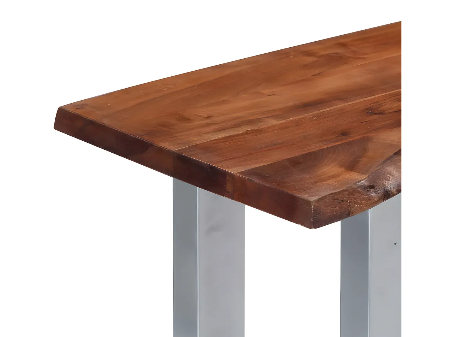 Consola| Mesa consola 115x35x76 cm madeira de acácia maciça e ferro PT699890 Castanho