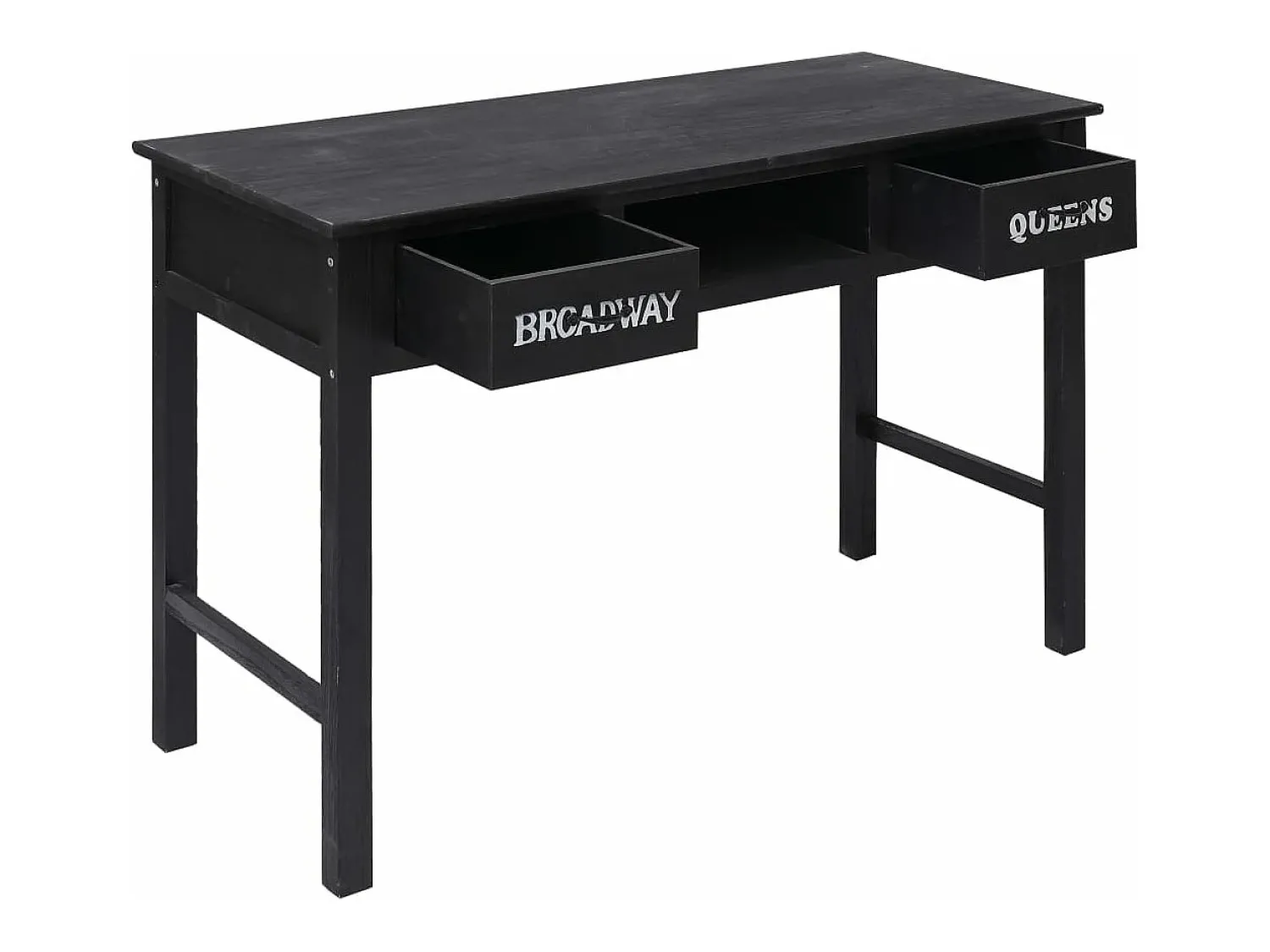 Consola*vidaxl Mesa consola 110x45x76 cm madeira Preto
