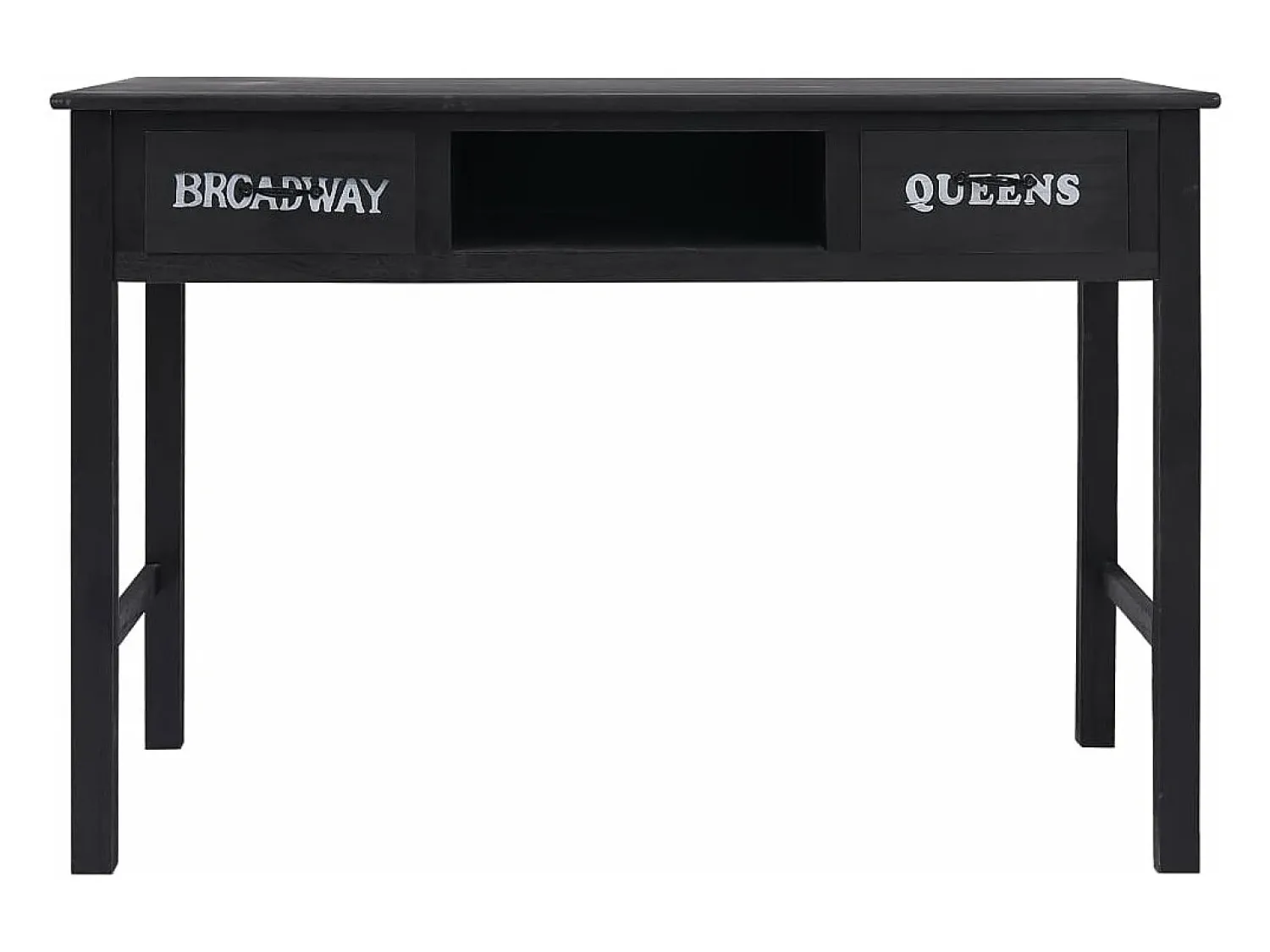 Consola*vidaxl Mesa consola 110x45x76 cm madeira Preto
