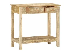 Consola* Mesa consola 80x35x74 cm madeira de mangueira maciça PT366492 Castanho